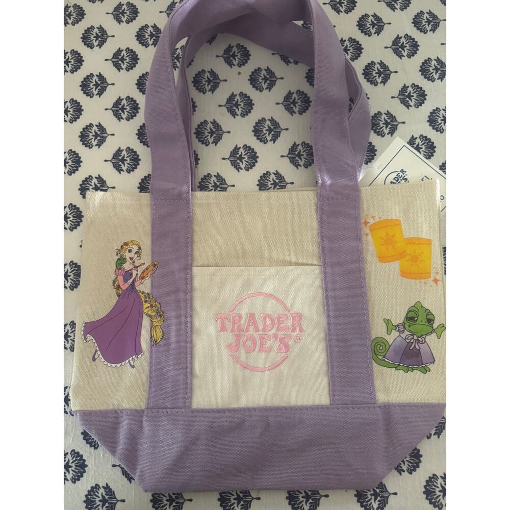 Disney Rapunzel Painting and Pascal Custom Made Trader Joes Mini Tote